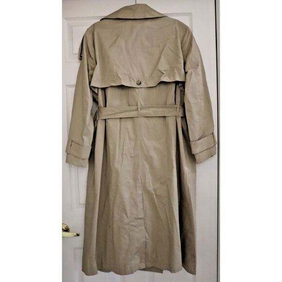Banana Republic 569732-00 Women Petite Sz XL Tan Classic Twill Trench Coat - Picture 2 of 16